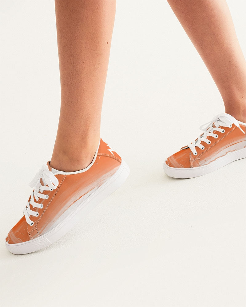 Orange Question Women's Faux-Leather Sneaker
