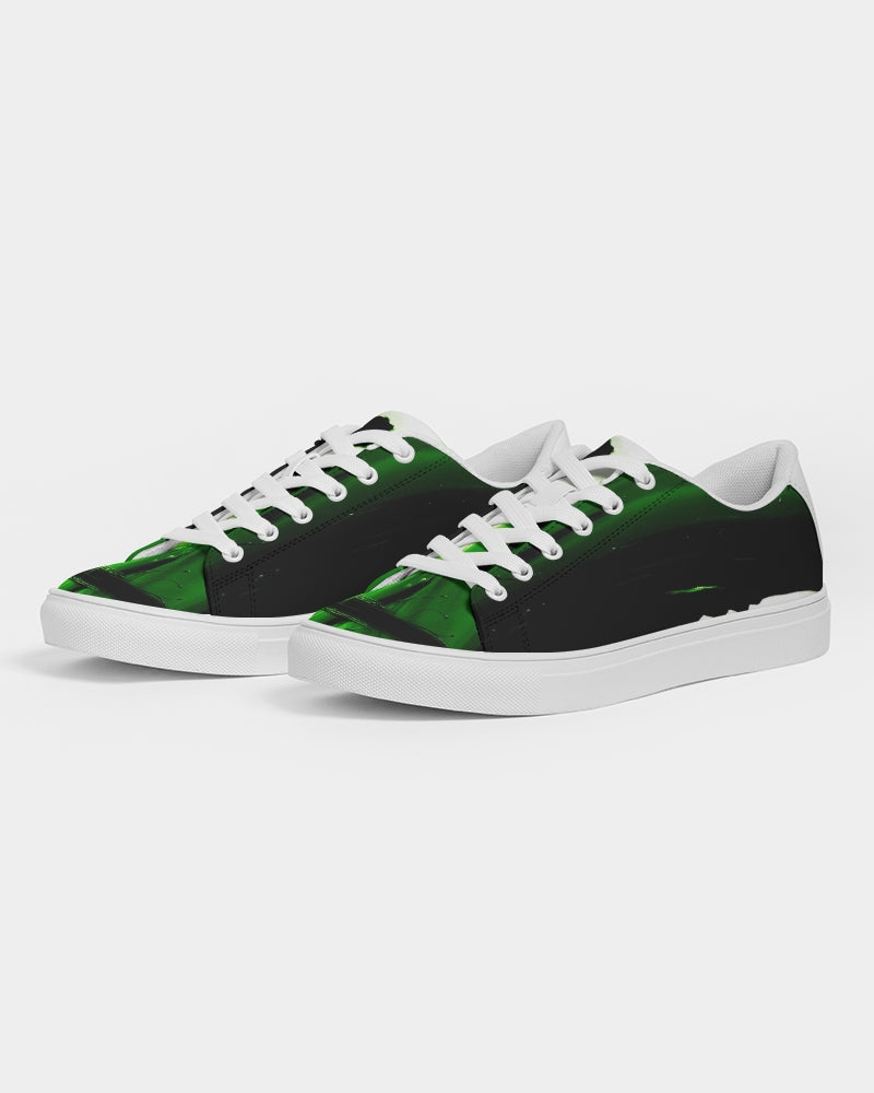 Constant Questions Green Men's Faux-Leather Sneaker