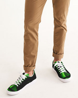 Constant Questions Green Men's Faux-Leather Sneaker